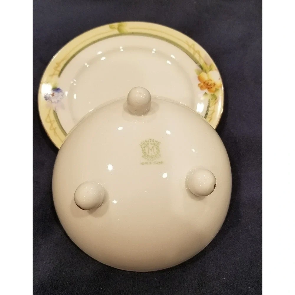 Vintage Noritake Morimura Porcelain Berry Bowl with Saucer